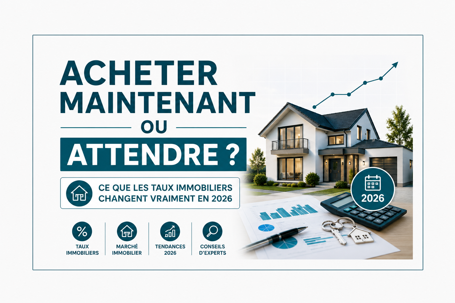 Acheter maintenant ou attendre ? Ce que les taux immobiliers changent vraiment en 2026