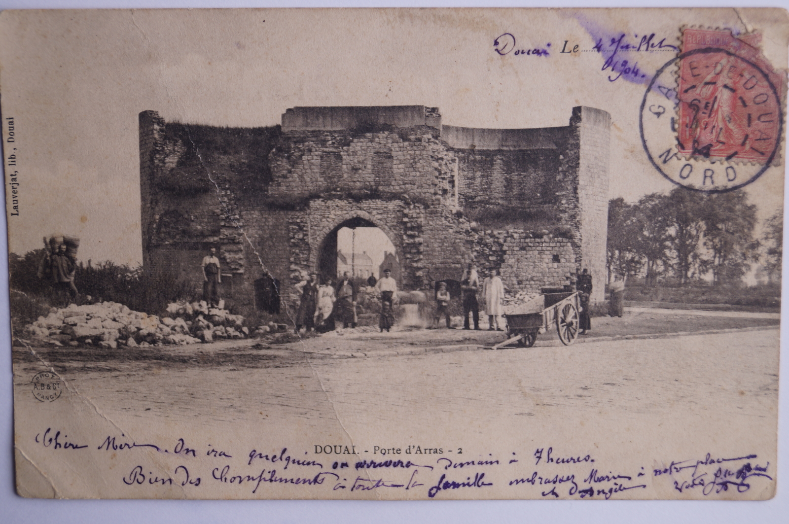 Douai - la Porte d'Arras - Photo de 1904