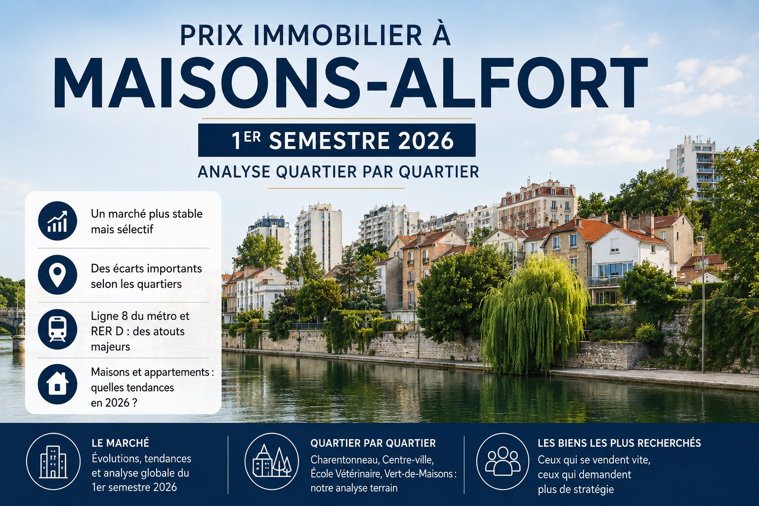 Prix immobilier à Maisons-Alfort au 1er semestre 2026 : analyse complète du marché quartier par quartier